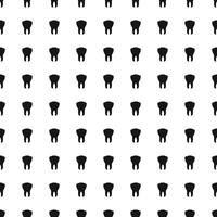 Dental seamless pattern with simple minimalistic black teeth on the white background vector