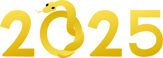 2025 word gold color snake icon font png