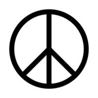 Peace symbol, simple design vector