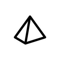 Pyramid symbol, simple icon vector