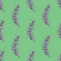 Seamless pattern with lavender flowers for decorative print, wrapping paper, greeting cards, wallpaper and fabric vector