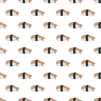 Seamless pattern with sushi for decorative print, wrapping paper, menu, wallpaper and fabric vector