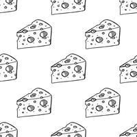 Seamless pattern with cheese doodle for decorative print, wrapping paper, greeting cards, wallpaper and fabric vector