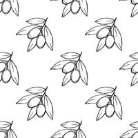 Seamless pattern with olive branches for decorative print, wrapping paper, greeting cards, wallpaper and fabric vector