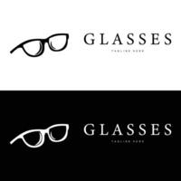 logo glasses simple design template vector