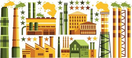Factory Building Elements Illustration vector
