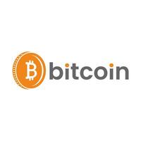 BITCOIN logo with additional gold bitcoin coins vector