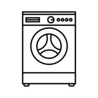 Simple washing machine line icon vector