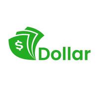 Dollar logo with additional dollar bills vector