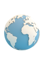 isoliert realistisch 3d Erde Globus auf leer Hintergrund png