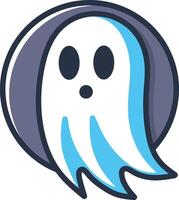 Simple ghost logo design art vector