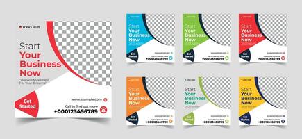 Simplify your social media strategy using our Digital Marketing Agency Social Media Post Templates. It delivers professional aesthetics and user-friendly customization for impactful campaigns. vector