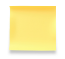 Blank yellow sticky paper note isolated on transparent background png