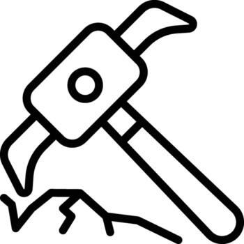Pickaxe Icon. Mining pickaxe icon vector