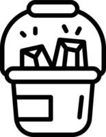 Full bucket Icon. Utility Bucket Icon vector