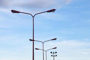 A row of street lights photo