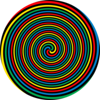 Circle Round Spiral. Colorful Spiraling. design elements with lines. png