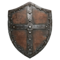 Cross Emblazoned Medieval Shield with Emblem. Historic Shield with Cross Emblem png