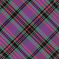 Tartan plaid pattern with dark color. vector