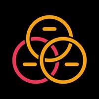 Venn Diagram Icon Design vector