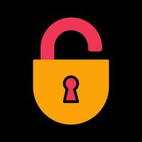 Open Lock Icon Design vector