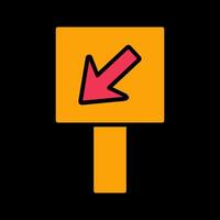 Diagonal Down Left Arrow Icon Design vector