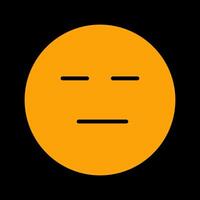 Neutral Face Icon Design vector