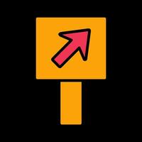 Diagonal Up Right Arrow Icon Design vector