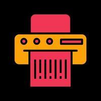 Barcode Printing Icon Design vector