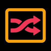 Shuffle Tracks Button Icon Design vector