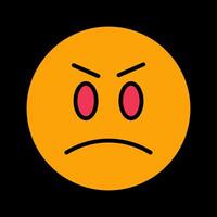 Angry Face Icon Design vector