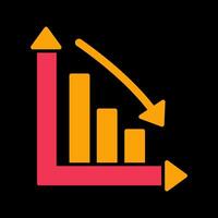 Chart Down Icon Design vector