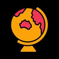 Earth Globe Asia Australia Icon Design vector