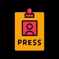 Press Pass Icon Design vector