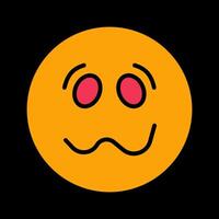 Woozy Face Icon Design vector