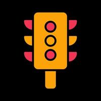 Vertical Traffic Light Icon Design vector