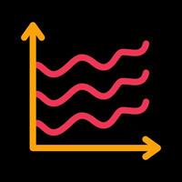 Spline Chart Icon Design vector