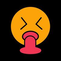 Face Vomiting Icon Design vector