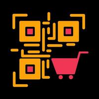 QR Code Shopping Icon Design vector