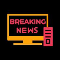 Breaking Story Icon Design vector