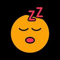 Sleeping Face Icon Design vector
