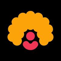 Clown Wig Icon Design vector