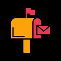 Mailbox Flag Icon Design vector