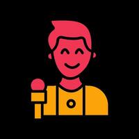 News Correspondent Icon Design vector