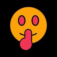 Shushing Face Icon Design vector