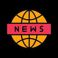 News Globe Icon Design vector