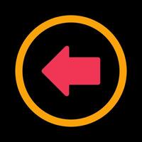 Left Arrow Icon Design vector