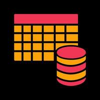 Table Data Icon Design vector