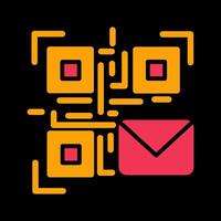 QR Code Email Icon Design vector
