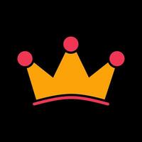 Birthday Crown Icon Design vector